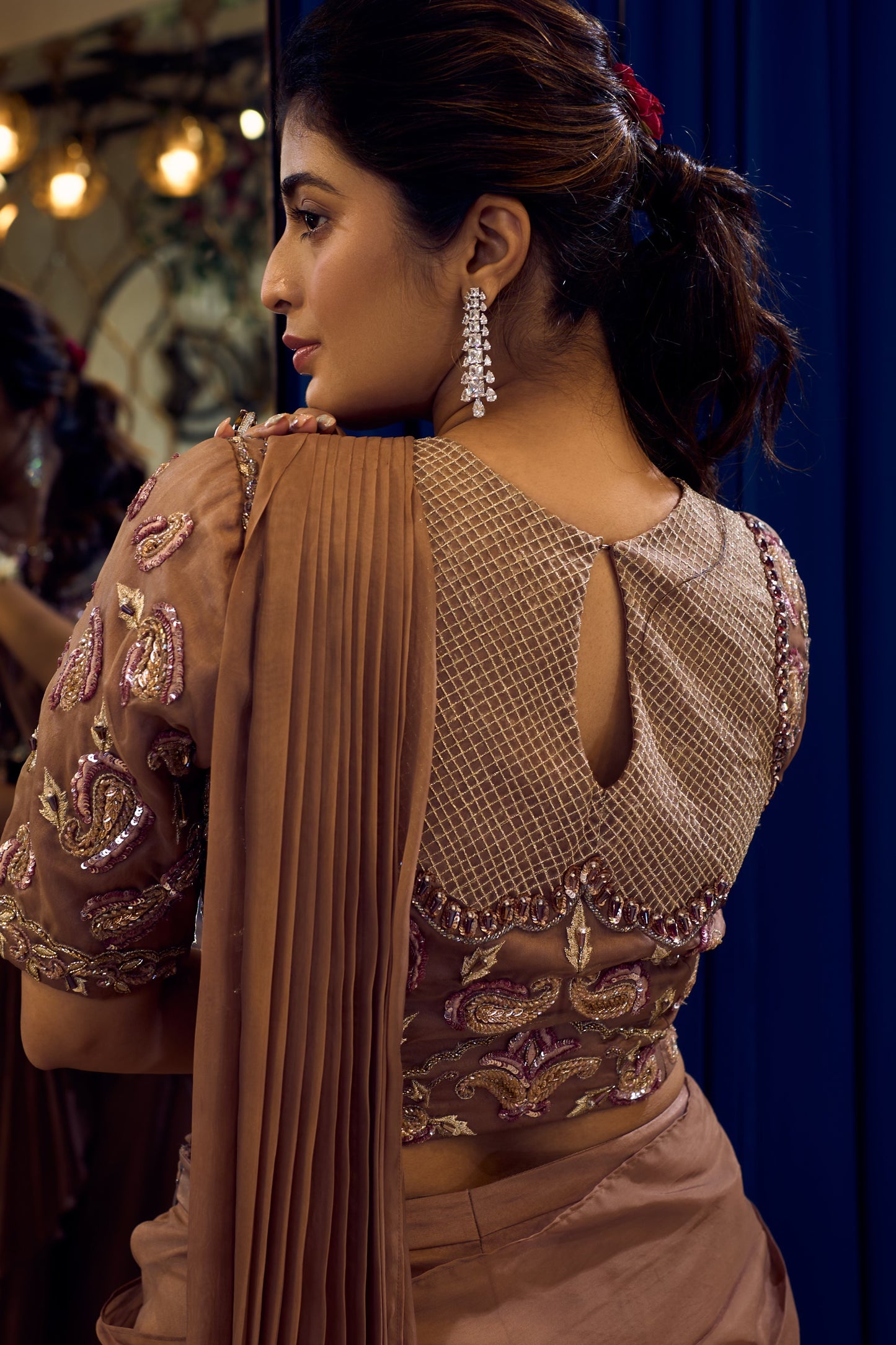 INDO-WESTERN DRAPED SAREE