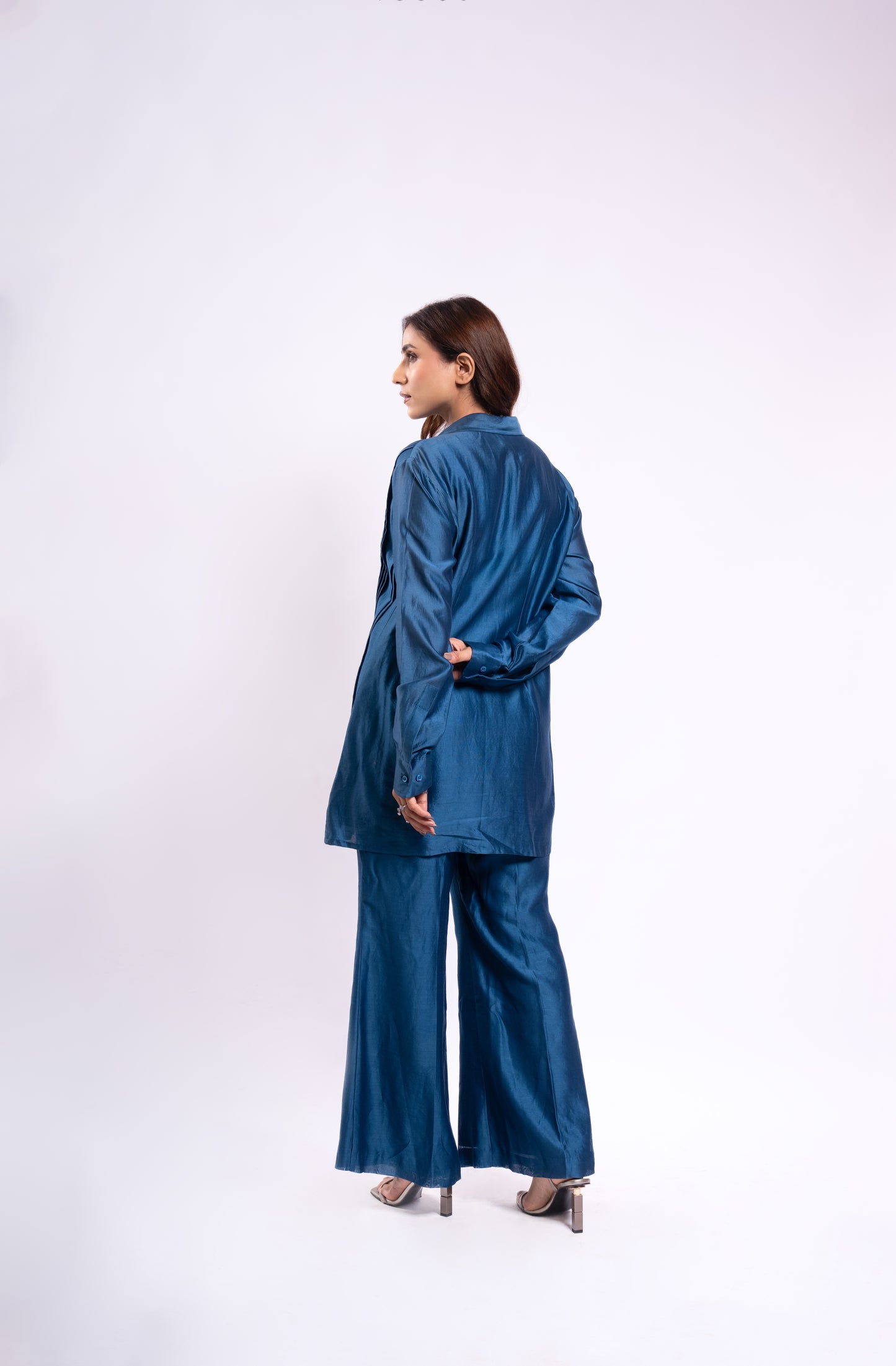 PIN-TUCK ROYAL BLUE CO-ORD SET