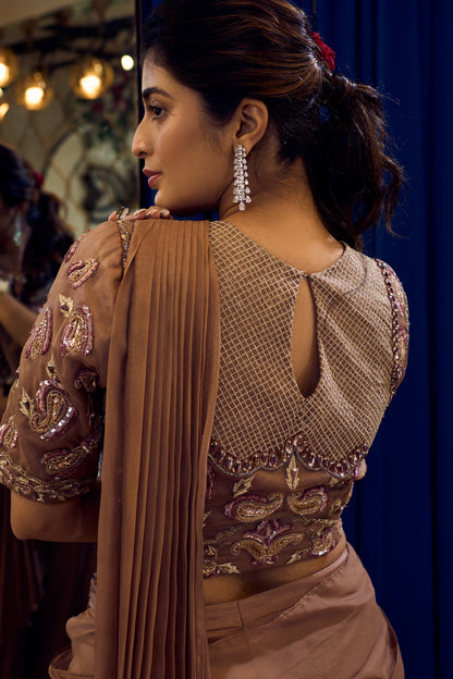 INDO-WESTERN DRAPED SAREE