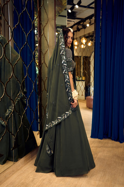 SAGE GREEN LEHENGA