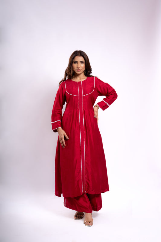 A-LINE CHERRY CO-ORD SET