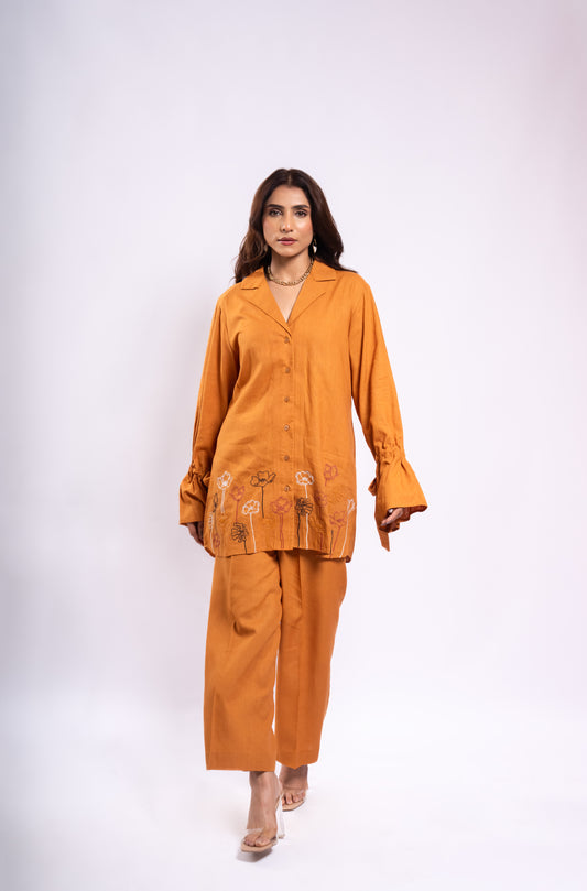 MUSTARD STRING CO-ORD SET