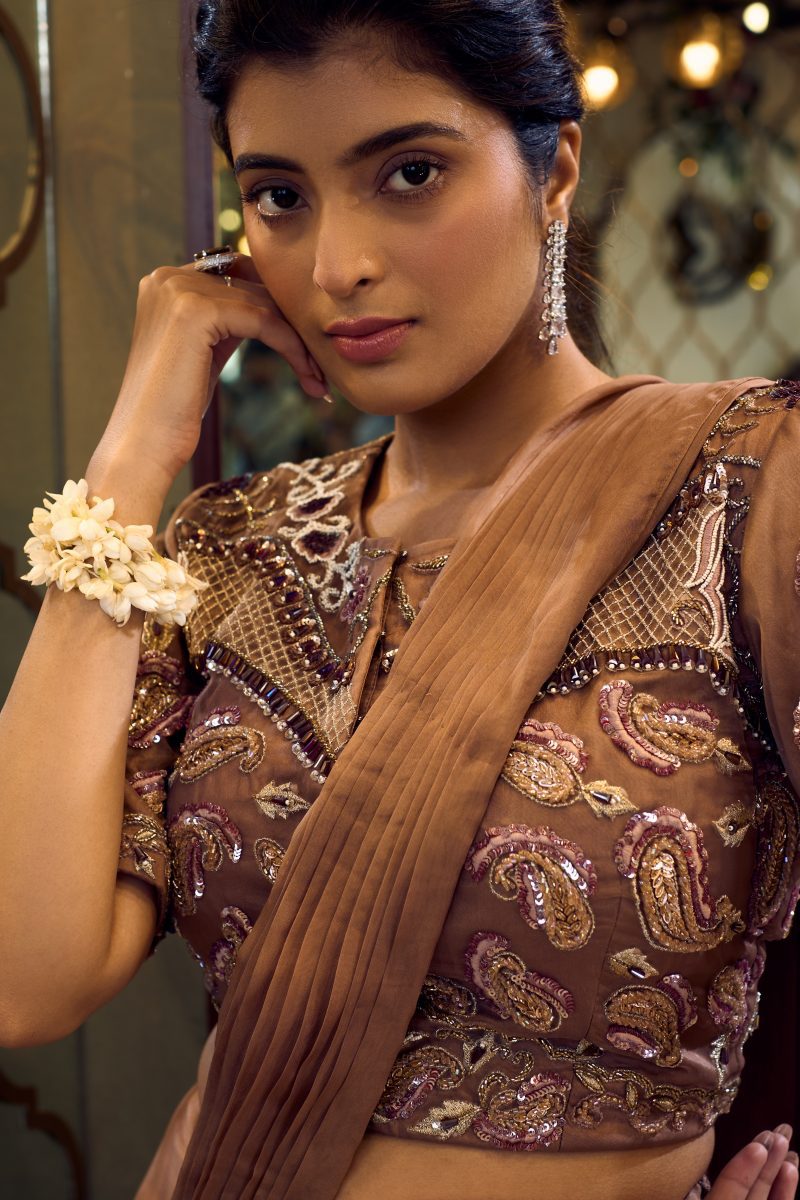 PEONY- Palazzo Drape saree - Image 5