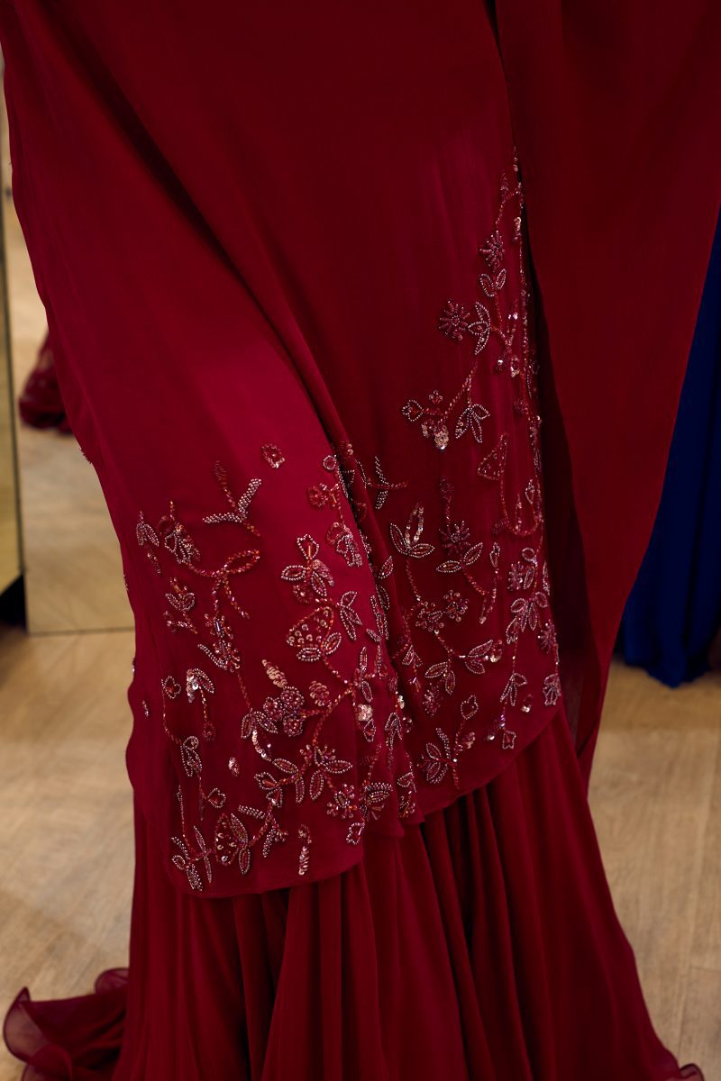 ROSA- Asymmetric one off shoulder palazzo set - Image 4